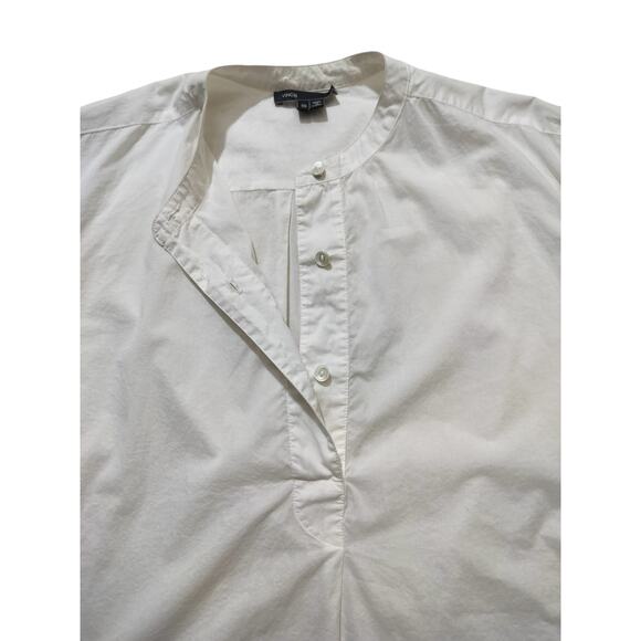 Vince womens white classic cotton blouse top long sleeve size 10 - Picture 5 of 15